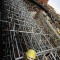 Ponteggio per la costruzione della passarella