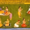 Alcuni devoti omaggiano Vishnu, Lakshmi e Shiva