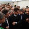 Le autorità in attesa della visita