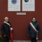 Francesco Guglielmi e Giuseppe Castronovo posano sotto il cartello del Meridiano Cassini