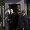 Giorgio Napolitano esce dalla stazione della metro del Lingotto