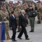 I militari sull\'attenti al passaggio di Giorgio Napolitano e Ignazio La Russa