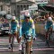 L'arrivo della tappa in piazza Vittorio