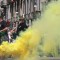 Il fumo che serve a stabilire la direzione del vento e quindi la traiettoria di atterraggio