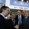 Un momento dell'inaugurazione all'Oval con Leo, Chiamparino, Crosetto e Ghigo