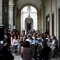 La conferenza stampa sotti i portici di piazza Palazzo di Città