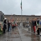 Le autorità schierate davanti al monumento a Emanuele Filiberto duca d’Aosta