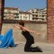 La performance delle danzatrici di Teatro Orfeo
