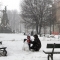 Piazza Statuto, pupazzo di neve