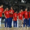 I campioni del basket entrano in campo salutando gli Atleti di Special Olympics Italia