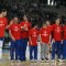 I campioni del basket entrano in campo salutando gli Atleti di Special Olympics Italia
