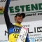 Alberto Contador festeggia sul podio