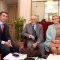 Il Presidente del Consiglio Comunale Giovanni Maria Ferraris riceve l\'ex Sindaco Giovanni Picco con la moglie