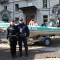 I mezzi della Polizia Municipale esposti in piazza Carignano