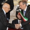La stretta di mano fra Giorgio Napolitano e Piero Fassino
