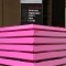La panchina rosa triangolare al Museo Diffuso della Resistenza