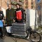 Il Sindaco con i ragazzi del servizio di pony express a pedali