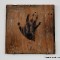 Senza titolo, 1978 - impronta di mano bruciata su legno