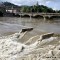 La piena del Po alla diga Michelotti