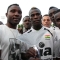 Il terzino della Juventus, Kwadwo Asamoah con i giocatori del Ghana