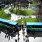 Gli autobus in piazza Carlo Felice
