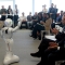 Pepper, il robot-guida dell'Innovation Center di Intesa Sanpaolo, introduce la conferenza stampa