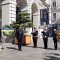 Un momento della commemorazione in piazza Palazzo di Città