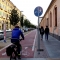 La pista ciclabile che lungo via Nizza, collega Porta Nuova a Piazza Carducci