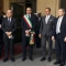 L'arrivo del presidente del Consiglio dei ministri, Mario Draghi a Palazzo Civico