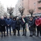 Cerimonia di scoprimento della targa commemorativa nel luogo del crollo della gru di via Genova