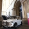 Austin Mini Cooper S del 1969 di The Italian Job nello  scalone juvarriano di Palazzo Madama