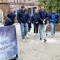 Gli atleti del CUS Torino arrivano alla Cavallerizza