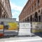 Il cantiere per la pedonalizzazione di via Roma