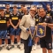 L'Assessore allo Sport Domenico Carretta con Fefè de Giorgi e la Nazionale italiana di Volley