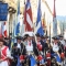 Il Corteo storico sfila nel centro di Torino per la vigilia di San Giovanni.