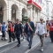 La seconda parte del Corteo storico in marcia verso piazza Castello