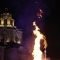 L'accensione del Farò in piazza Castello durante la vigilia di San Giovanni