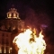 L'accensione del Farò in piazza Castello durante la vigilia di San Giovanni