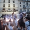 Le esibizioni dai balconi affacciati su piazza Vittorio Veneto durante il Vertical Stage Block Party, uno degli eventi musicali della festa patronale.