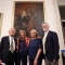 Da sinistra: Marziano Marzano, già Assessore e Vicesindaco della Città di Torino; Rosanna Purchia, Assessore alla Cultura della Città di Torino; Maria Leonetti Cattaneo, Presidente degli Amici della Fondazione Torino Musei; Giovanni Carlo Federico Villa, Direttore di Palazzo Madama, durante la presentazione del dipinto San Giuseppe e l'Immacolata Concezione con Gesù Bambino di Daniel Seiter