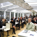 La conferenza stampa a bordo del battello Valentino