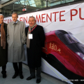 Piero Fassino con Giuseppe Sciarrone e Antonello Perricone A.D. e Presidente di Ntv