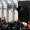 La stele con inciso il Decreto Fondamentale dell\'8 febbraio 1848 alla base dello Statuto albertino
