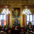 La Sala Rossa durante la celebrazione del Giorno della Memoria