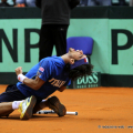 L\'esultanza di Fabio Fognini
