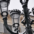 Lampioni innevati