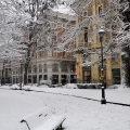 Panchina innevata