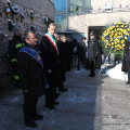 Un momento della cerimonia commemorativa al Cimitero Parco