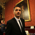 I giocatori della Juve lasciano la Sala Rossa