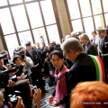 Spazio alle interviste prima di lasciare Palazzo Civico